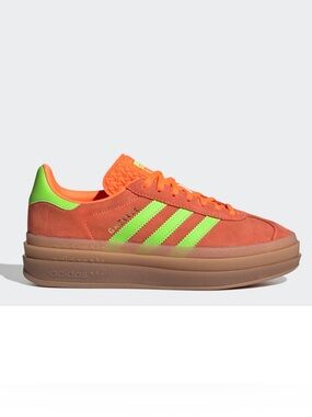 adidas Gazelle Bold Women’s Sneakers in Orange and Neon Green